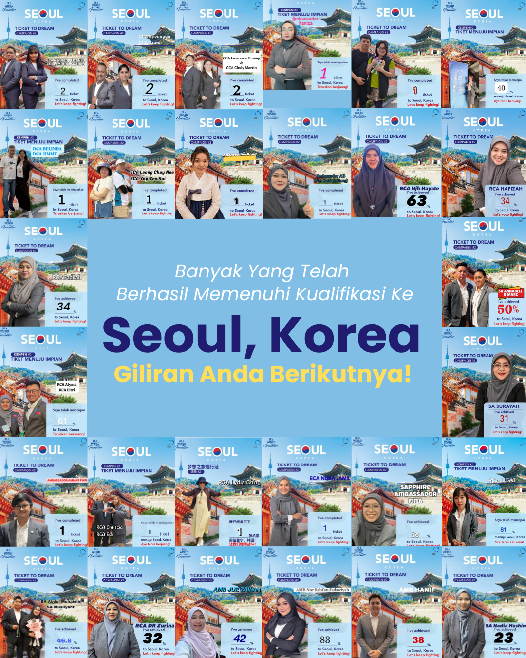 Perjalanan BE Lifestyle Travel (BELT) 2026 ke Seoul, Korea – Apakah Kamu Salah Satu Achiever-nya?